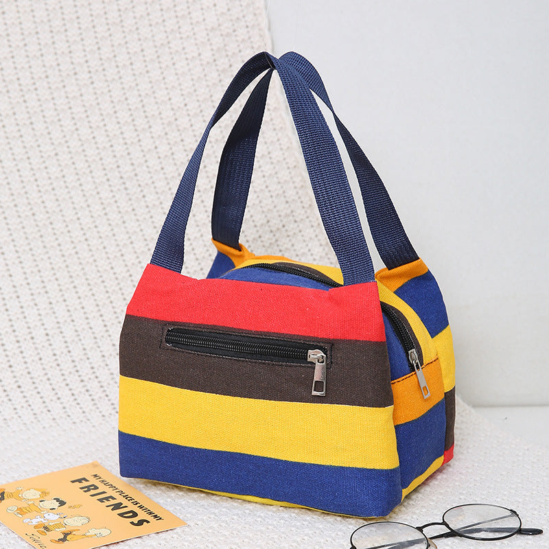 Casual Nylon Colorblock Handbag Lightweight Multifunctional Storage Satchel Bag