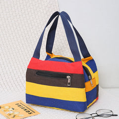 Casual Nylon Colorblock Handbag Lightweight Multifunctional Storage Satchel Bag
