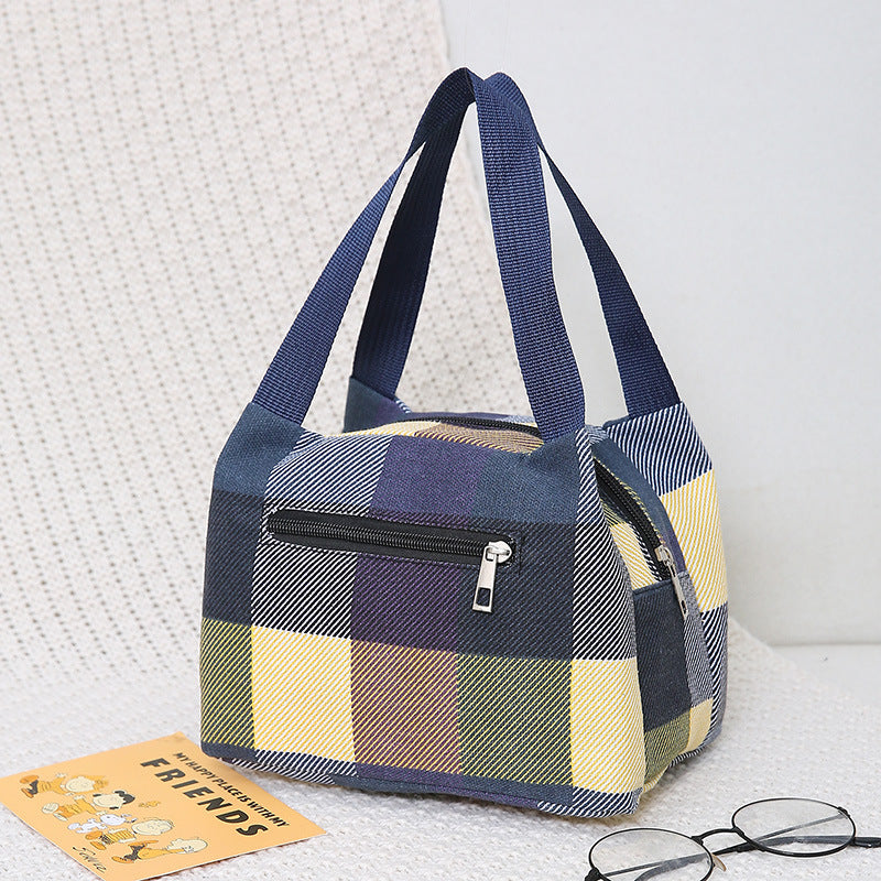 Casual Nylon Colorblock Handbag Lightweight Multifunctional Storage Satchel Bag