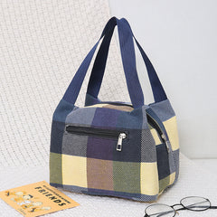 Casual Nylon Colorblock Handbag Lightweight Multifunctional Storage Satchel Bag
