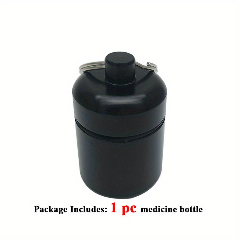 Waterproof Pill Organizer & Metal Pill Holder Keychain for Travel
