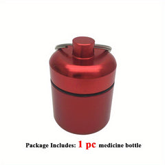 Waterproof Pill Organizer & Metal Pill Holder Keychain for Travel