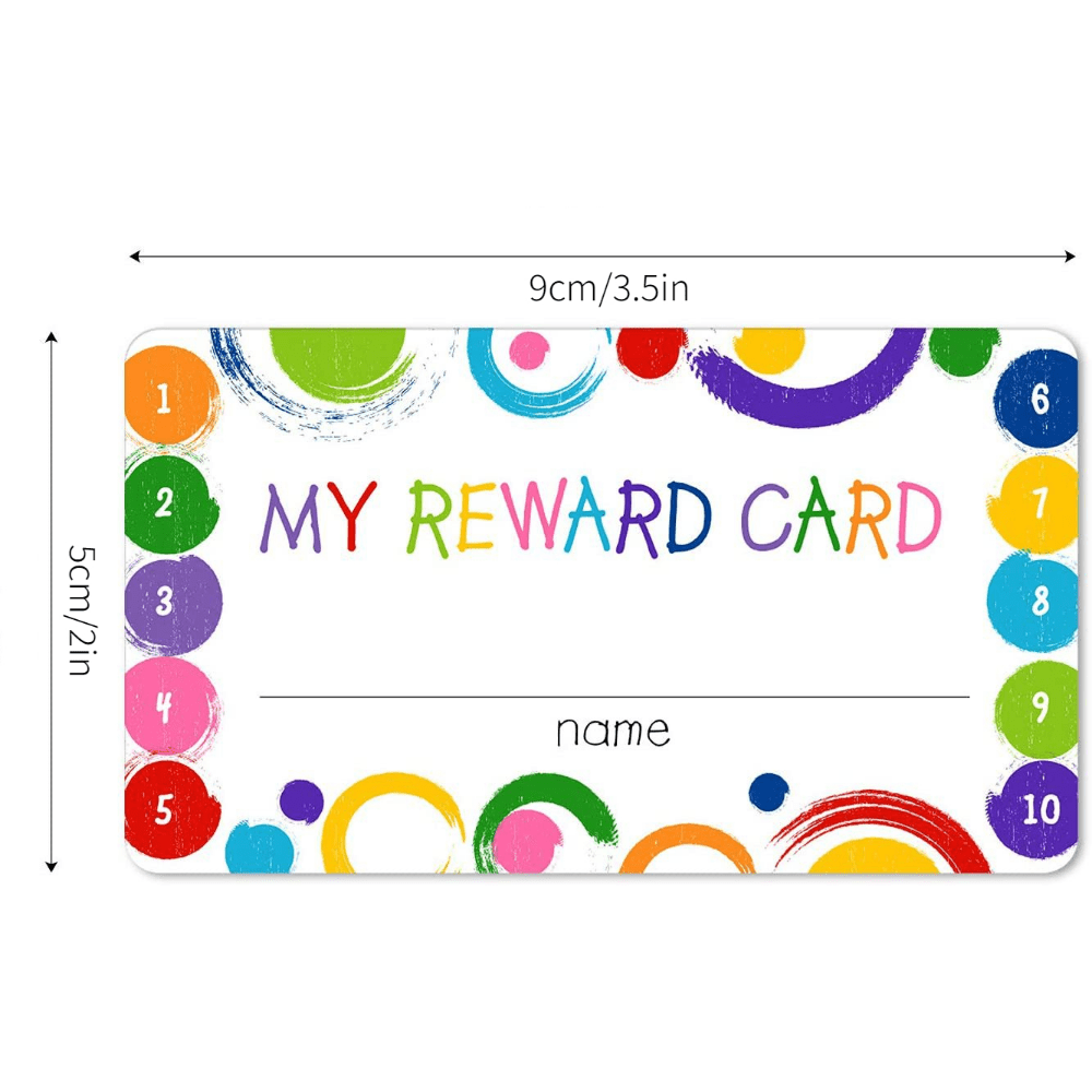 100pcs Reward Punch Cards with Hole Punch for Students