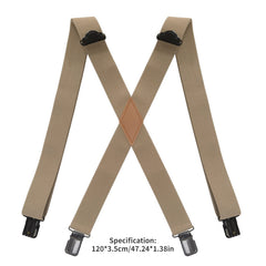 Men's Elastic X-Shaped 4 Clips Suspender Belt