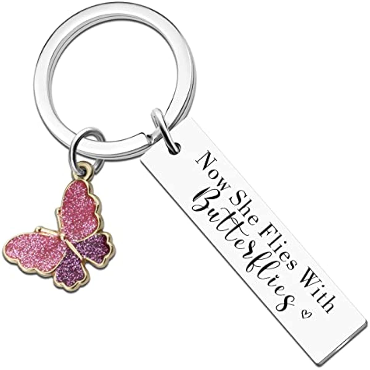 Butterfly Pet Memorial Keychain Sympathy Gift