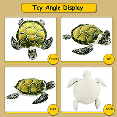 Realistic Stuffed Sea Turtle Plush Toy - Ocean Life Tortoise