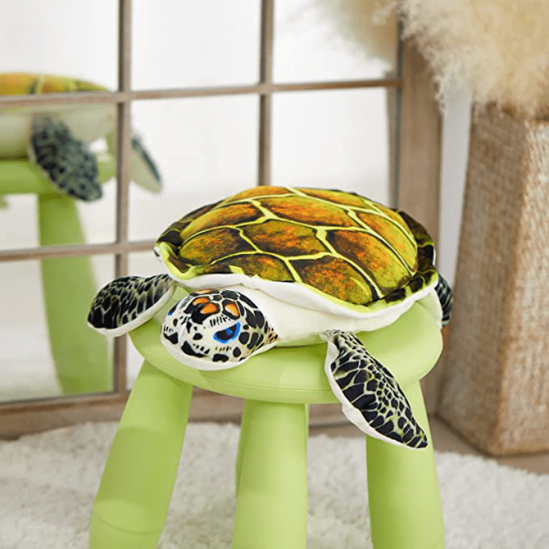 Realistic Stuffed Sea Turtle Plush Toy - Ocean Life Tortoise