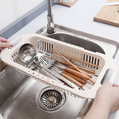 Adjustable Sink Colander Vegetable Washing Rack