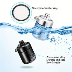 Waterproof Pocket Pill Storage Container with Keychain