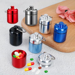 Waterproof Pocket Pill Storage Container with Keychain