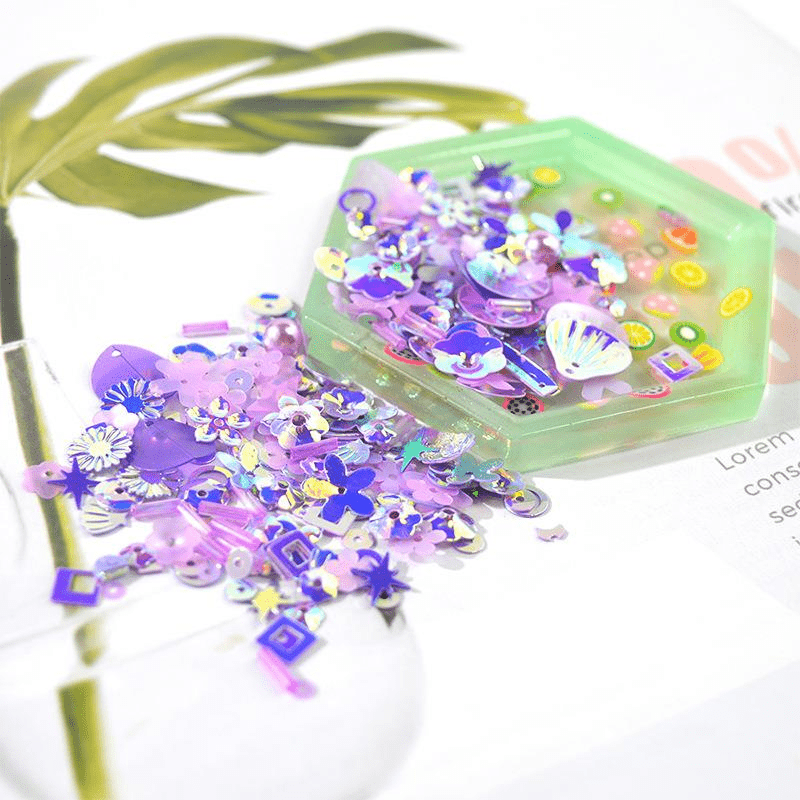 Glitter Resin Filling DIY Nail Art Jewelry Filler Flower Pearl Glitter Sequins