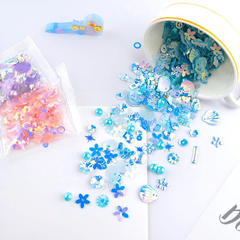 Glitter Resin Filling DIY Nail Art Jewelry Filler Flower Pearl Glitter Sequins