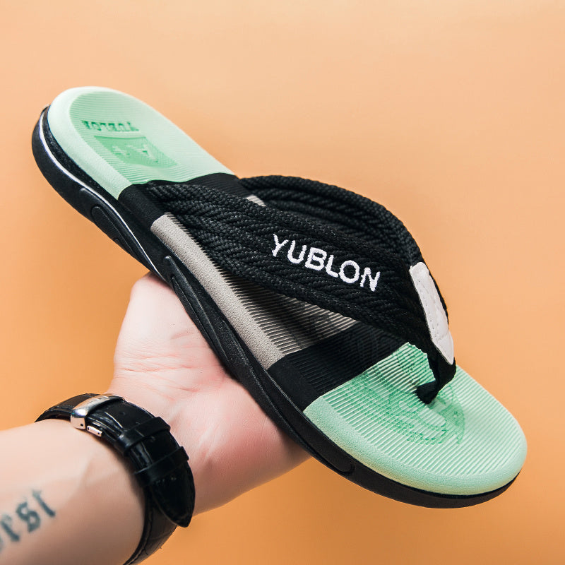 Men's Lightweight Non Slip Flip Flops for Indoor Outdoor Beach Shower