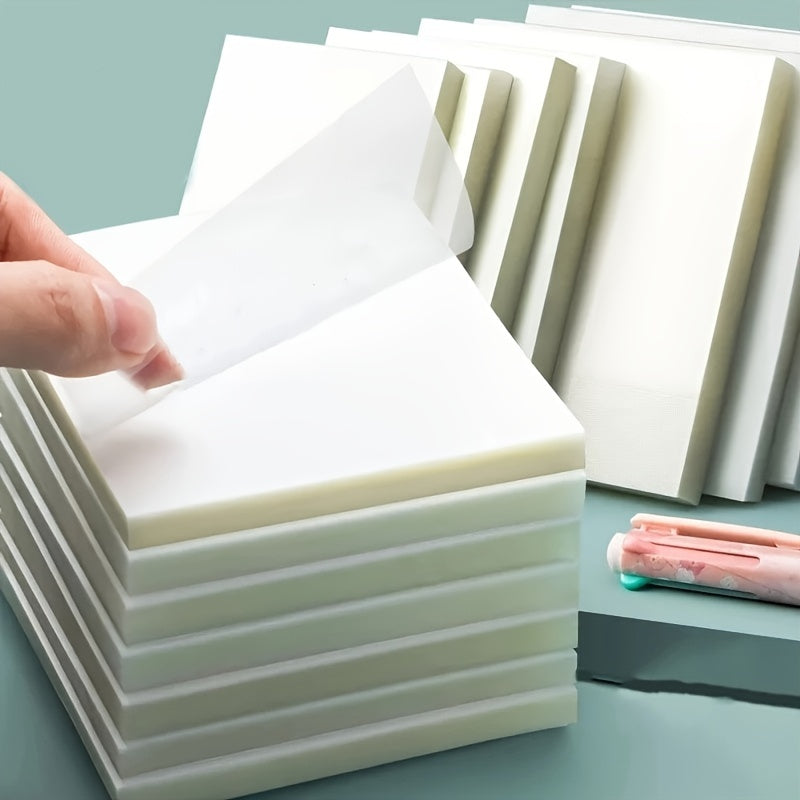 50 Sheets Transparent Sticky Notes Waterproof Self Adhesive Translucent