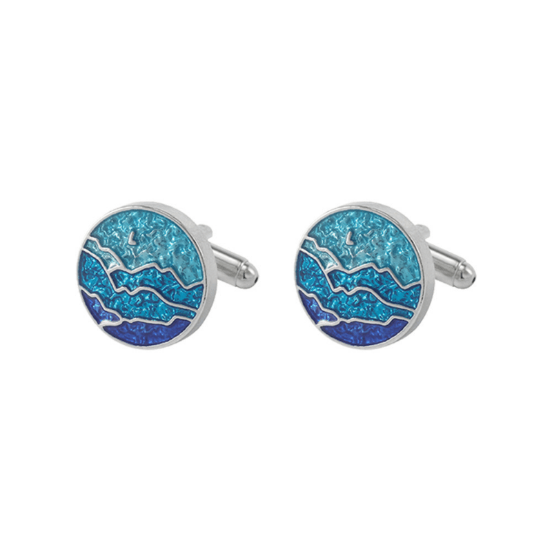 High Alloy Drip Cufflinks Round Men's Cufflinks