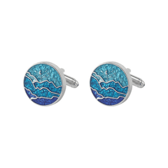 High Alloy Drip Cufflinks Round Men's Cufflinks