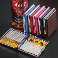 Crocodile Leather Pattern Plastic Cigarette Box 20 Packs Capacity