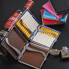 Crocodile Leather Pattern Plastic Cigarette Box 20 Packs Capacity