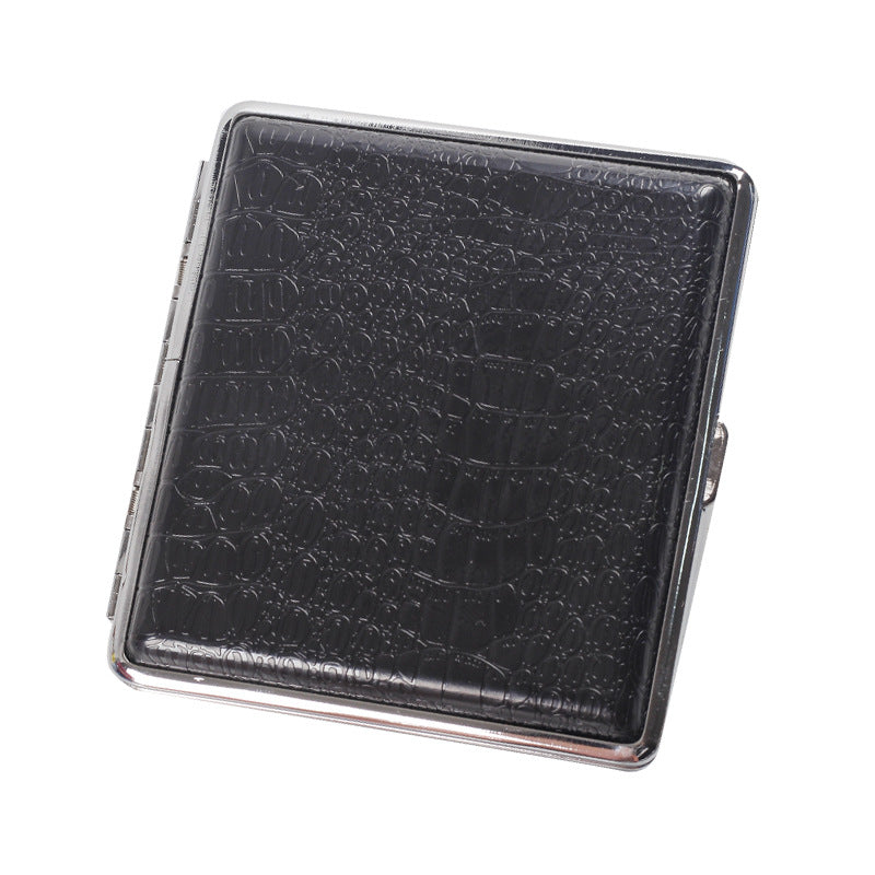 Crocodile Leather Pattern Plastic Cigarette Box 20 Packs Capacity