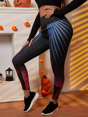 Dot Print High Rise Fitness Leggings