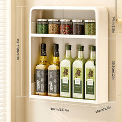 Wall Mounted Storage Rack with 6 Hook Punching Storage Shelf