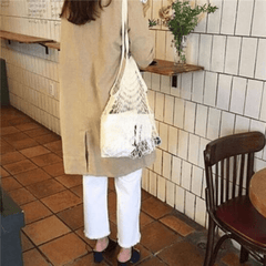 Reusable Fruit Grocery Shopper Cotton Tote Mesh Woven Net Shoulder Bag