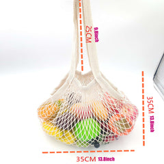 Reusable Fruit Grocery Shopper Cotton Tote Mesh Woven Net Shoulder Bag