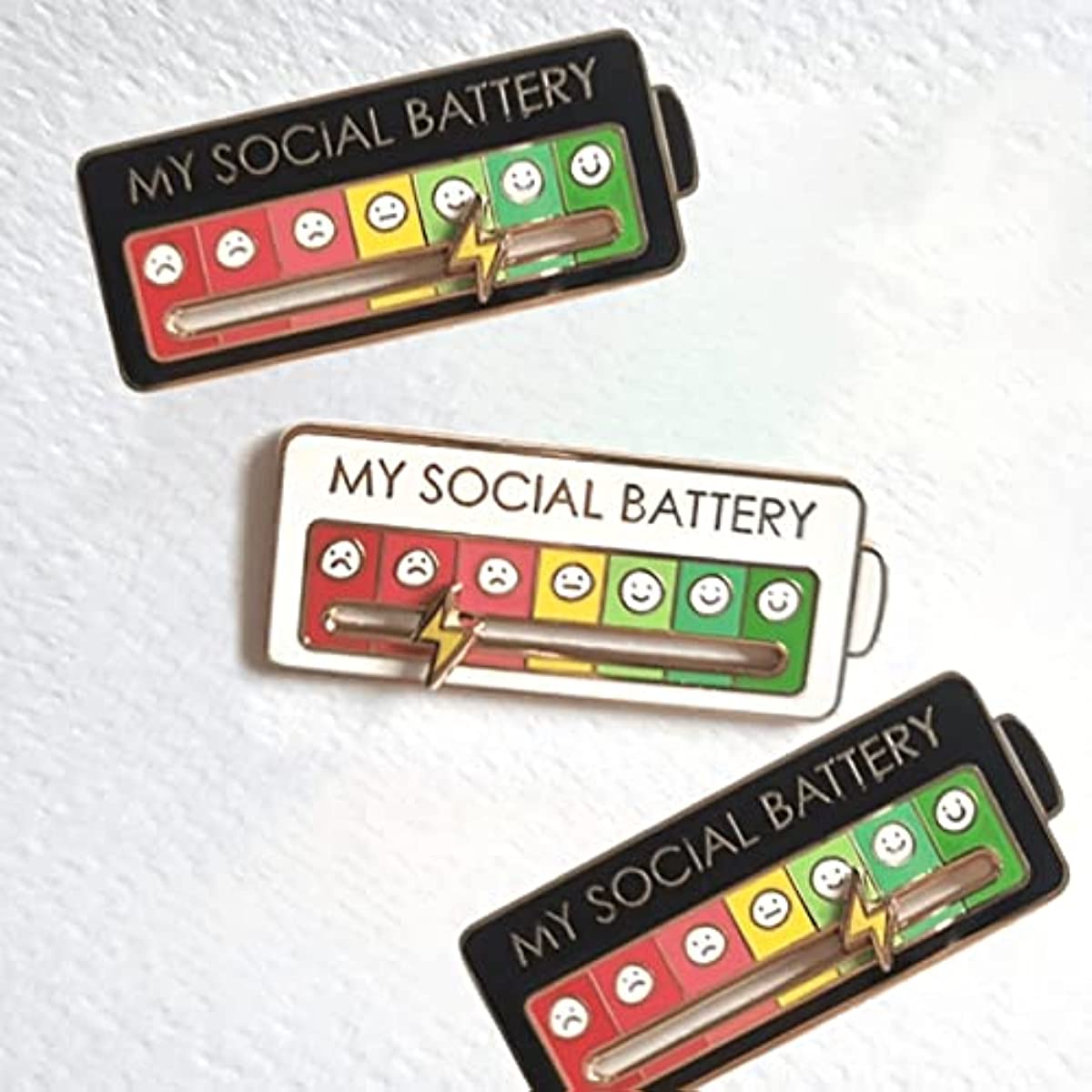 Social Creative Lapel Pin Enamel Emotional Pin 7 Days A Week For Men
