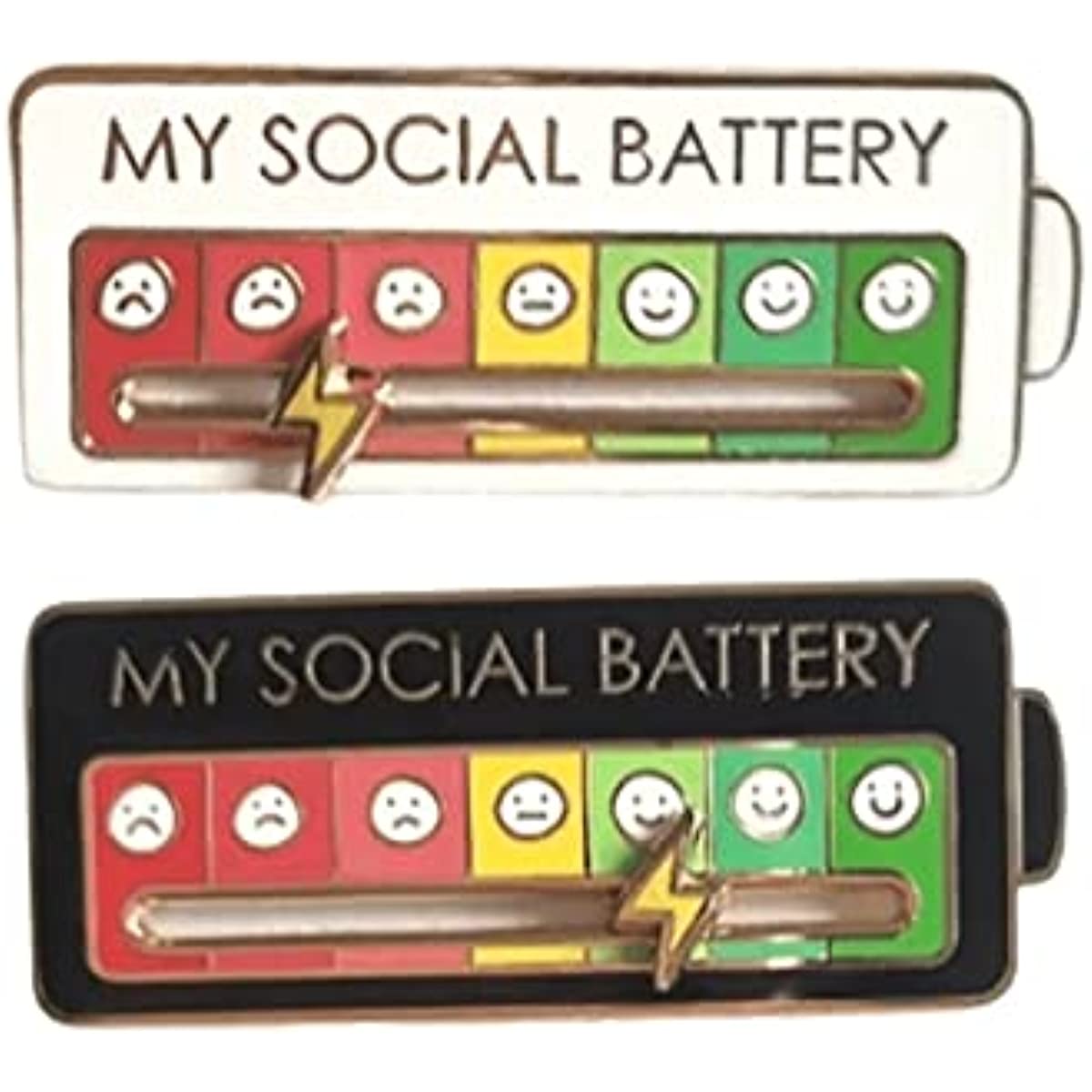 Social Creative Lapel Pin Enamel Emotional Pin 7 Days A Week For Men
