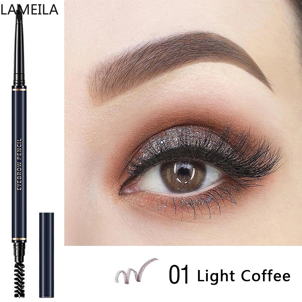4 Colors Retractable Eyebrow Pencil Ultra Fine Tip for Natural Eyebrow
