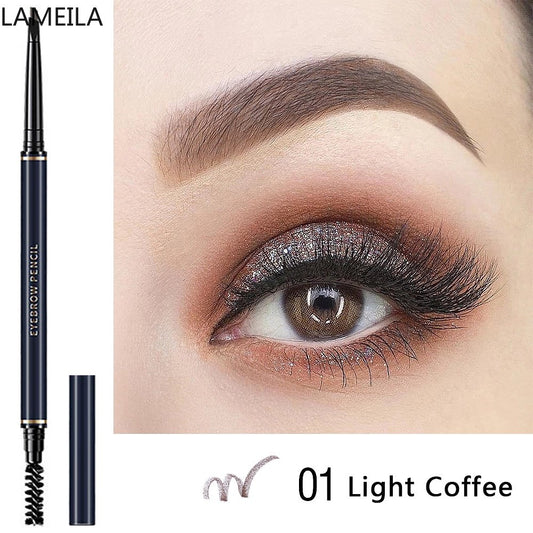 4 Colors Retractable Eyebrow Pencil Ultra Fine Tip for Natural Eyebrow