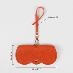 Solid PU Leather Sunglasses Bag Protective Case