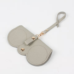 Solid PU Leather Sunglasses Bag Protective Case