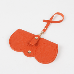 Solid PU Leather Sunglasses Bag Protective Case