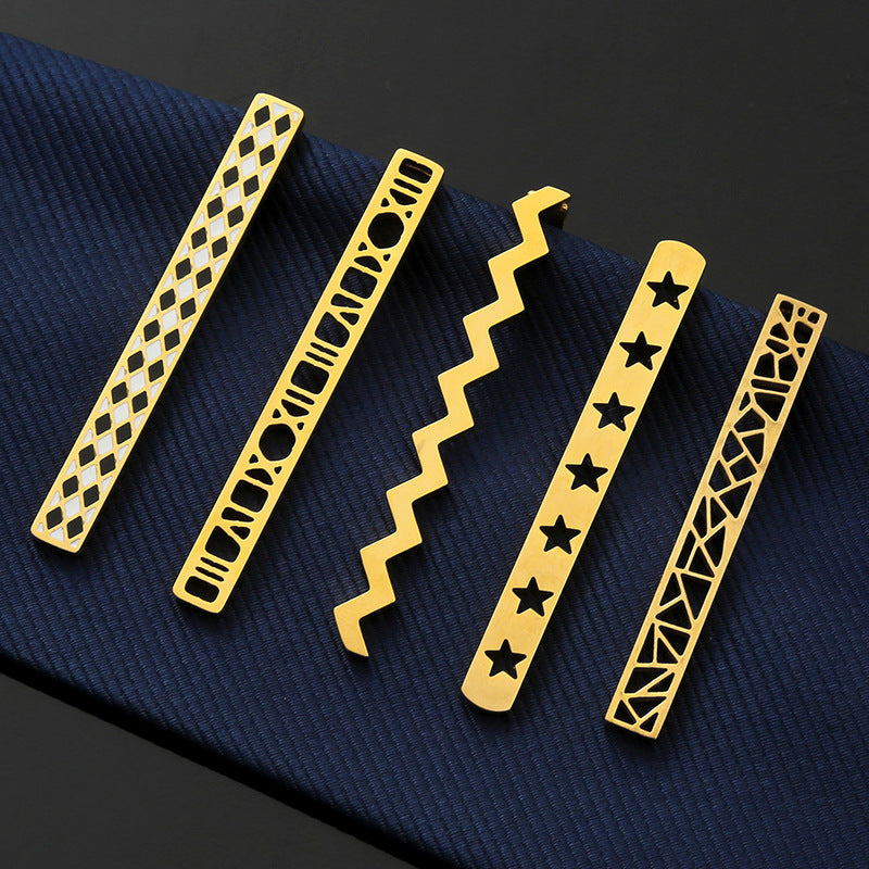 Stainless Steel Hollow Tie Clip