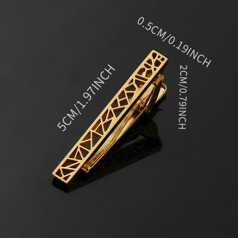 Stainless Steel Hollow Tie Clip