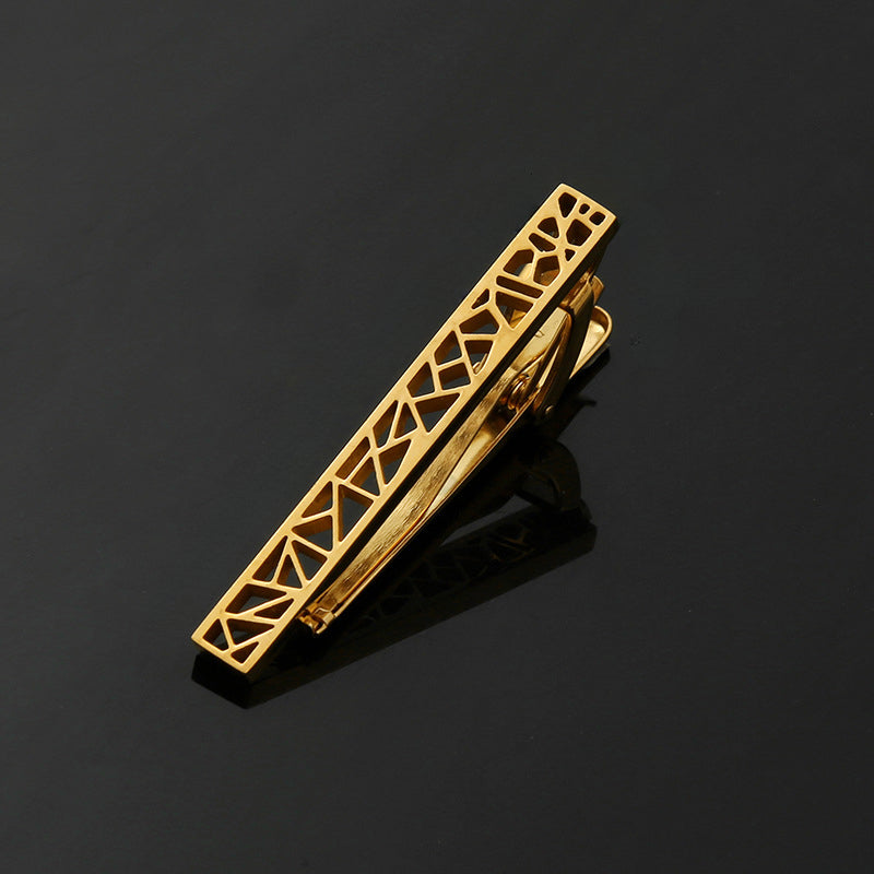Stainless Steel Hollow Tie Clip