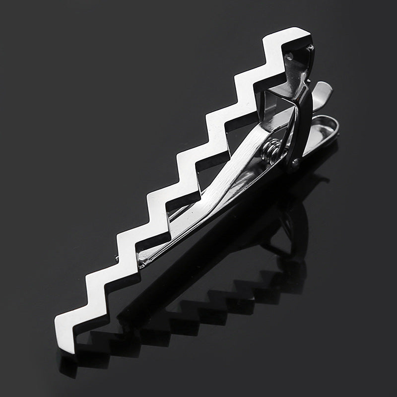 Stainless Steel Hollow Tie Clip for Men