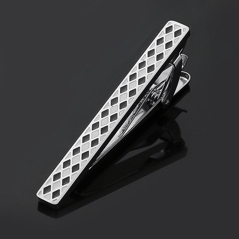 Stainless Steel Hollow Tie Clip for Men