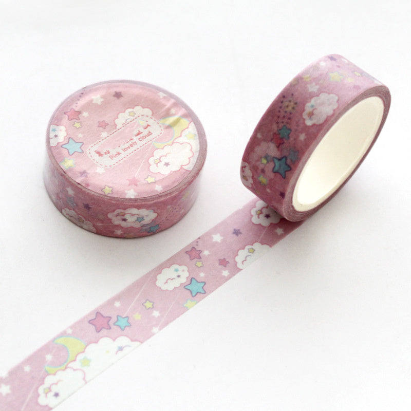 15mm Creative Pattern Girl Heart & Paper Tape Fairy DIY Journal Decoration