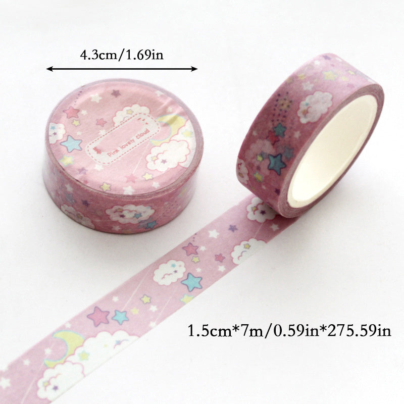 15mm Creative Pattern Girl Heart & Paper Tape Fairy DIY Journal Decoration
