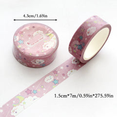 15mm Creative Pattern Girl Heart & Paper Tape Fairy DIY Journal Decoration