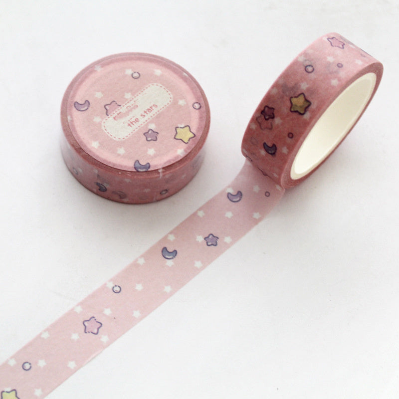 15mm Creative Pattern Girl Heart & Paper Tape Fairy DIY Journal Decoration
