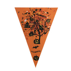 Halloween Paper Pennants Festive Decorative Flags 6 Styles Double Sided Printed