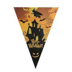 Halloween Paper Pennants Festive Decorative Flags 6 Styles Double Sided Printed