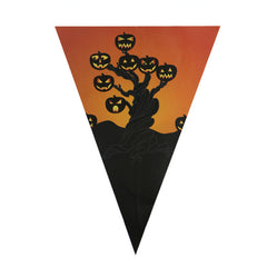 Halloween Paper Pennants Festive Decorative Flags 6 Styles Double Sided Printed