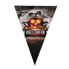 Halloween Paper Pennants Festive Decorative Flags 6 Styles Double Sided Printed