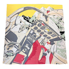 Flower Print Shawl Satin Square Scarf Silk Head Wrap