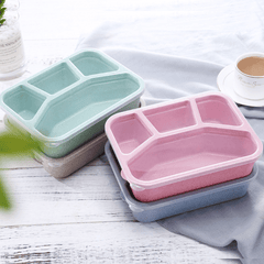Microwave Bento Lunch Box Divided Leakproof Container Hand Wash Back School