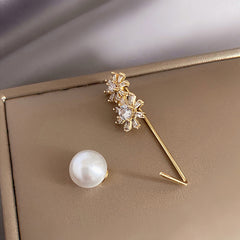 Faux Pearl Scarf Pin Delicate Shawl Brooch Cardigan Buckle